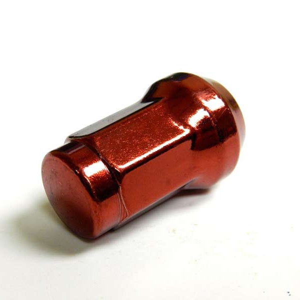 16 Pcs M12x1.5mm Red Security Locking Heptagon Closed Ended Lug Nuts for Car