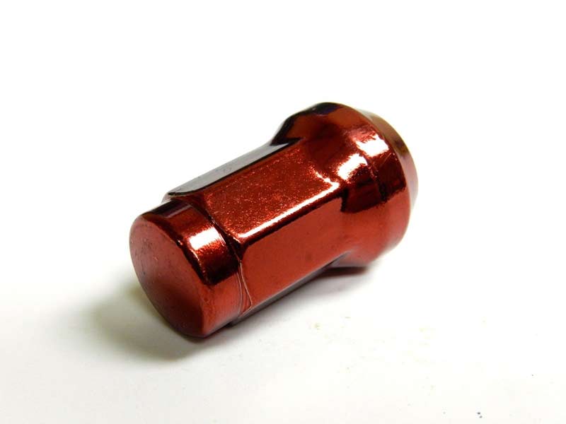 16 Pcs M12x1.5mm Red Security Locking Heptagon Closed Ended Lug Nuts for Car
