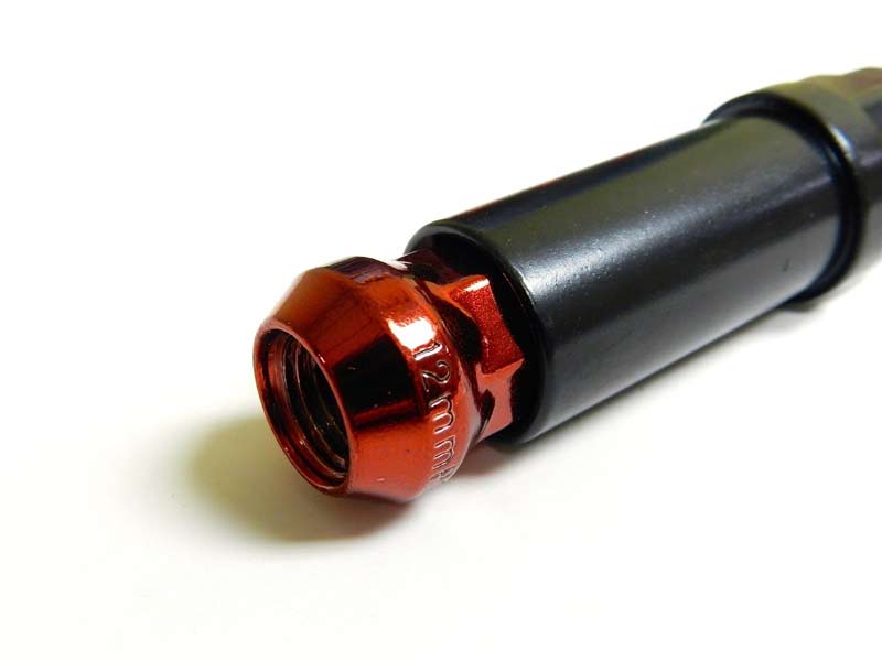 20 Pcs M12x1.5mm Red Security Locking Heptagon Closed Ended Lug Nuts for Car