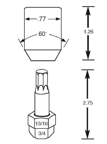 16 Pcs M12 x 1.5 Red Metal Hex Locking Lug Nuts Screw Anti-theft for Vehicles Car