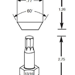 16 Pcs M12 x 1.25 Red Metal Hex Locking Lug Nuts Screw Anti-theft for Vehicles Car