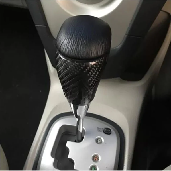 Carbon Fiber Car Gear Knob Manual Automatic Universal Auto Push Down Stick Shift Waterproof Shifter Lever