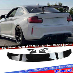 140cm Universal Car Coupe Sedan ABS Boot Racing Wing Spoiler