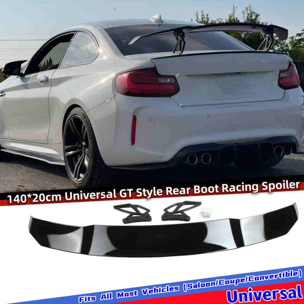 140cm Universal Car Coupe Sedan ABS Boot Racing Wing Spoiler