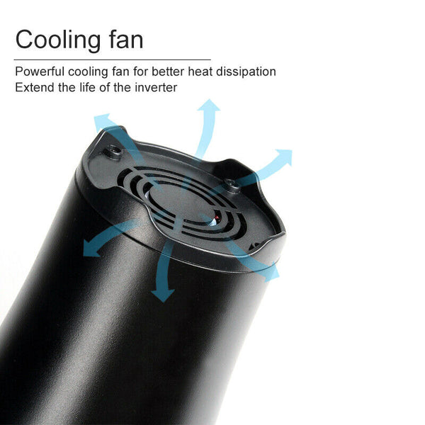 150W Car Power Inverter Cup Holder with AC Outlets and 4.8A Dual USB Charging Ports Car Adapter with Car Cigarette Lighter Socket