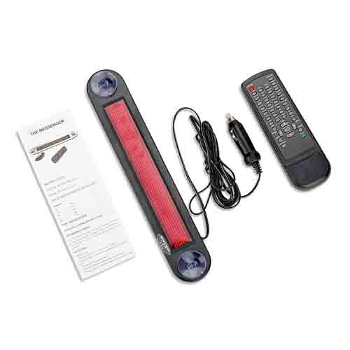 LED Display Programmable Electronic Moving Scrolling Message Sign Remote Control 12V - Red
