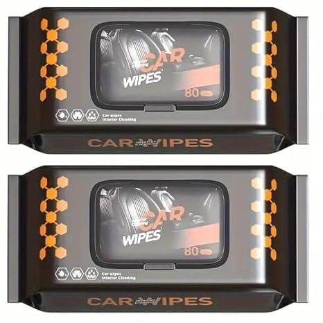 80 Pcs Premium Microfiber Car Cleaning Wipes Ultimate Interior & Exterior Care