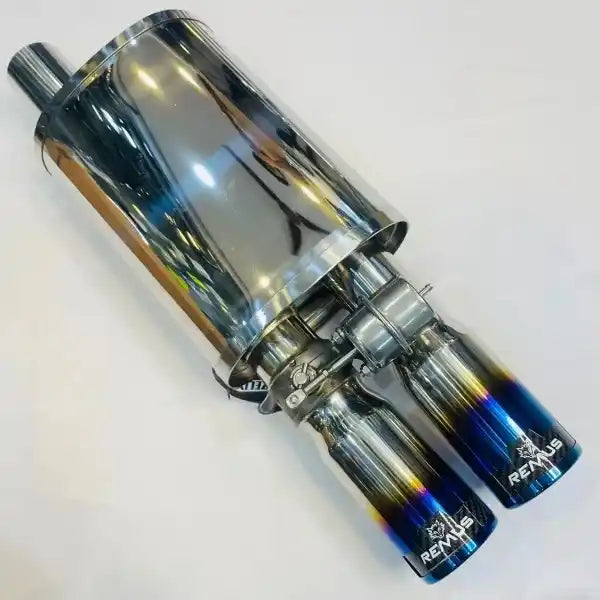 Remus Dual Tip (Burnt) Valvetronic Exhaust System for Cars “ Carbon Titanium Tips, Premium Performance