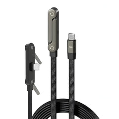 2 In 1  240W USB C Fast Charging Cable With Built In Invisible Stand For Mobile