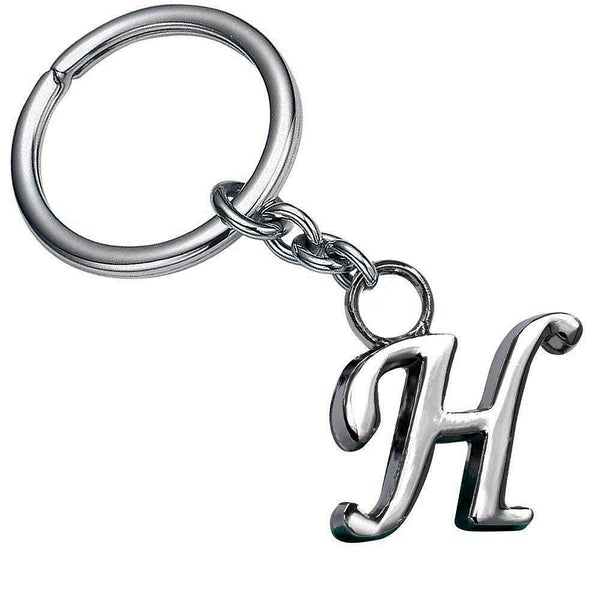 Stylish Letter H Simple Alphabet Key Ring Keychain For Car