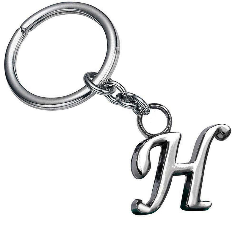Stylish Letter H Simple Alphabet Key Ring Keychain For Car