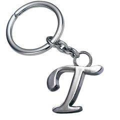 Stylish Letter T Simple Alphabet Key Ring Keychain For Car
