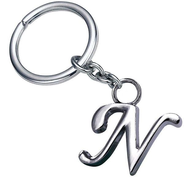 Stylish Letter N Simple Alphabet Key Ring Keychain For Car
