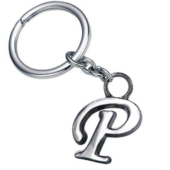 Stylish Letter P Simple Alphabet Key Ring Keychain For Car