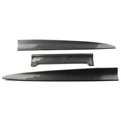 3pcs Carbon Color Universal PVC Car Rear Wing Lip Spoiler Tail Trunk Roof Trim
