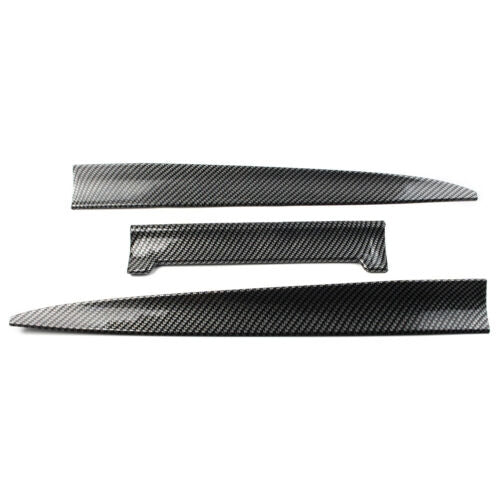 3pcs Carbon Color Universal PVC Car Rear Wing Lip Spoiler Tail Trunk Roof Trim
