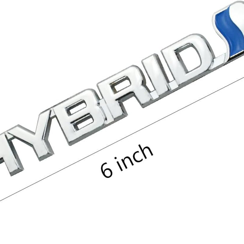 1pcs Chrome Blue Hybrid 3D Metal Car Sticker Emblem Badge Car Bike Decorative