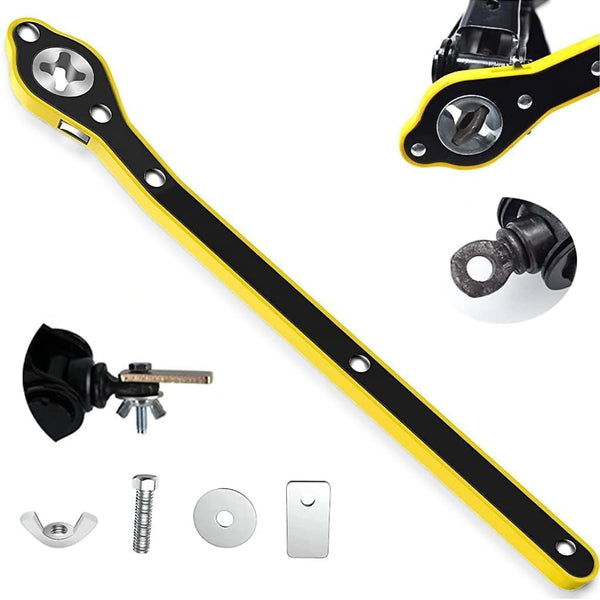 Car Tyre Jack Ratchet Wrench 360° Labor Saving Handle For Scissor Jack & Tire Change