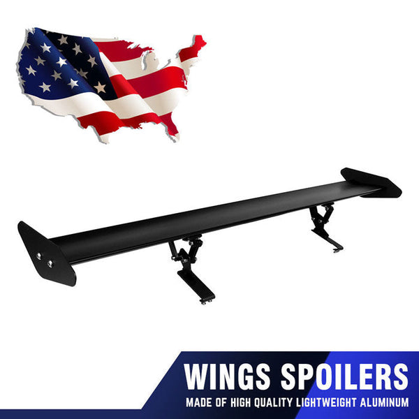 1pc 110CM 43'' Universal Aluminum Lightweight GT Rear Hatchback Racing Spoiler Wing