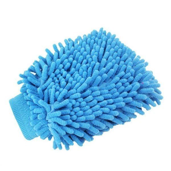 1Pc Assorted Colour Double Sided Microfiber Premium Wash Mitt Hand Gloves Duster