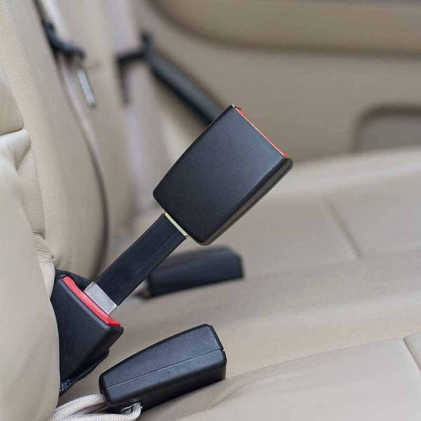 1pc Beige Seat Belt Extender, 10 inch Seatbelt Extender, Car Buckle Extender with 7/8 Inch Metal Tongue, Safety Belt Extension Accessory for Most Car