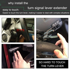 1pc Black Car Styling Adjustment Steering Wheel Turn Rod Extension Tool Signal Lever Position Up Kit