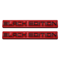 1pc BLACK EDITION 3D Metal Emblem Badge Stickers For Car Truck Bike