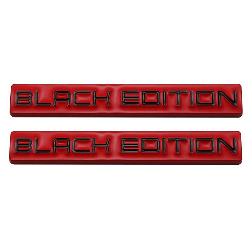 1pc BLACK EDITION 3D Metal Emblem Badge Stickers For Car Truck Bike