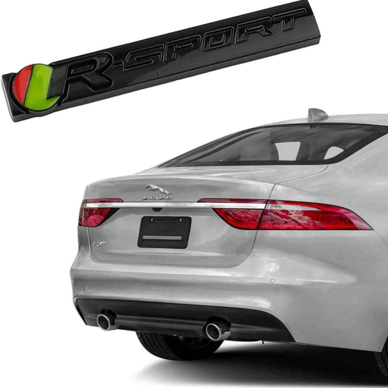 1pc Black R Red Sport 3D Metal Emblem Badge Stickers For Car Truck Bike