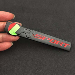 1pc Black R Red Sport 3D Metal Emblem Badge Stickers For Car Truck Bike