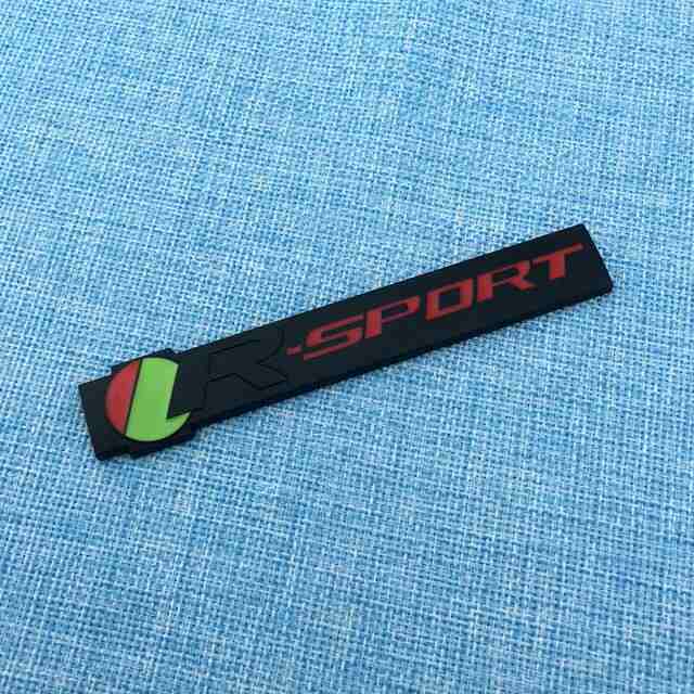 1pc Black R Red Sport 3D Metal Emblem Badge Stickers For Car Truck Bike