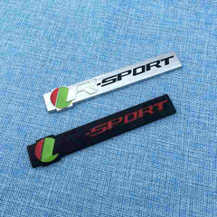 1pc Black R Red Sport 3D Metal Emblem Badge Stickers For Car Truck Bike