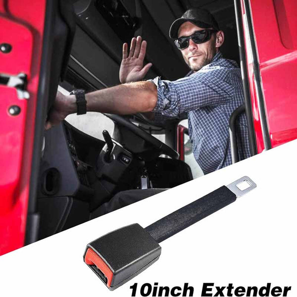 1pc Black Seat Belt Extender, 10 inch Seatbelt Extender, Car Buckle Extender with 7/8 Inch Metal Tongue, Safety Belt Extension Accessory for Most Car