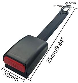 1pc Black Seat Belt Extender, 10 inch Seatbelt Extender, Car Buckle Extender with 7/8 Inch Metal Tongue, Safety Belt Extension Accessory for Most Car