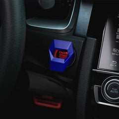 1pc Blue Car Aluminum Engine Start Stop Engine Push Button Protection Cover Trim Sticker