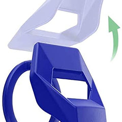 1pc Blue Car Aluminum Engine Start Stop Engine Push Button Protection Cover Trim Sticker