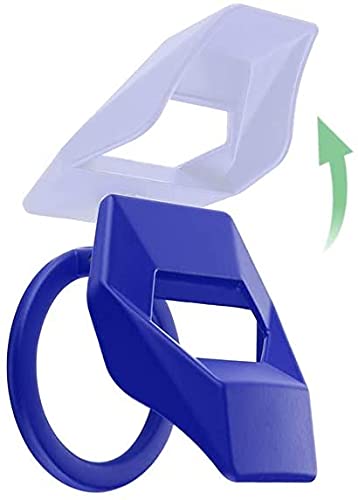 1pc Blue Car Aluminum Engine Start Stop Engine Push Button Protection Cover Trim Sticker