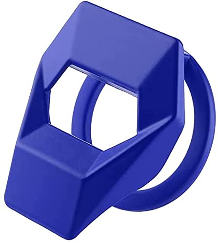 1pc Blue Car Aluminum Engine Start Stop Engine Push Button Protection Cover Trim Sticker