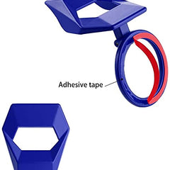 1pc Blue Car Aluminum Engine Start Stop Engine Push Button Protection Cover Trim Sticker