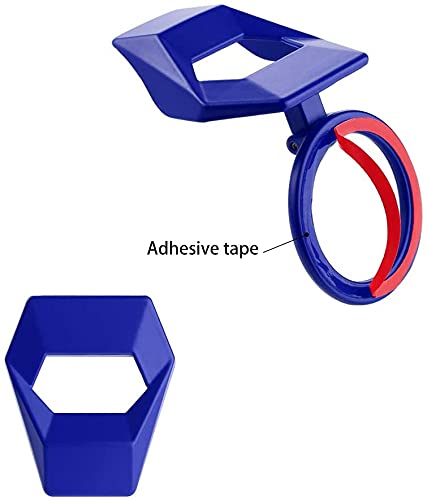 1pc Blue Car Aluminum Engine Start Stop Engine Push Button Protection Cover Trim Sticker