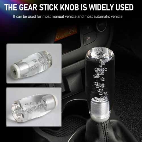 1pc Bubble Crystal Car Gear Shift Knob Manual Gear Stick Lever Knob