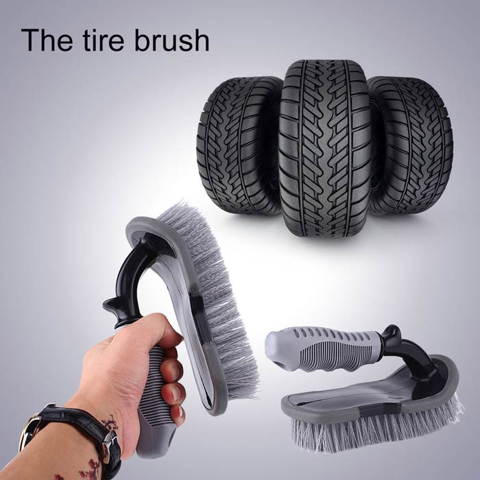 1Pc Car Wheel Rims Tire Washing Handle Brush Auto Cleaning Tool Carpet Cleaner