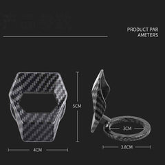 1pc Carbon Car Aluminum Engine Start Stop Engine Push Button Protection Cover Trim Sticker