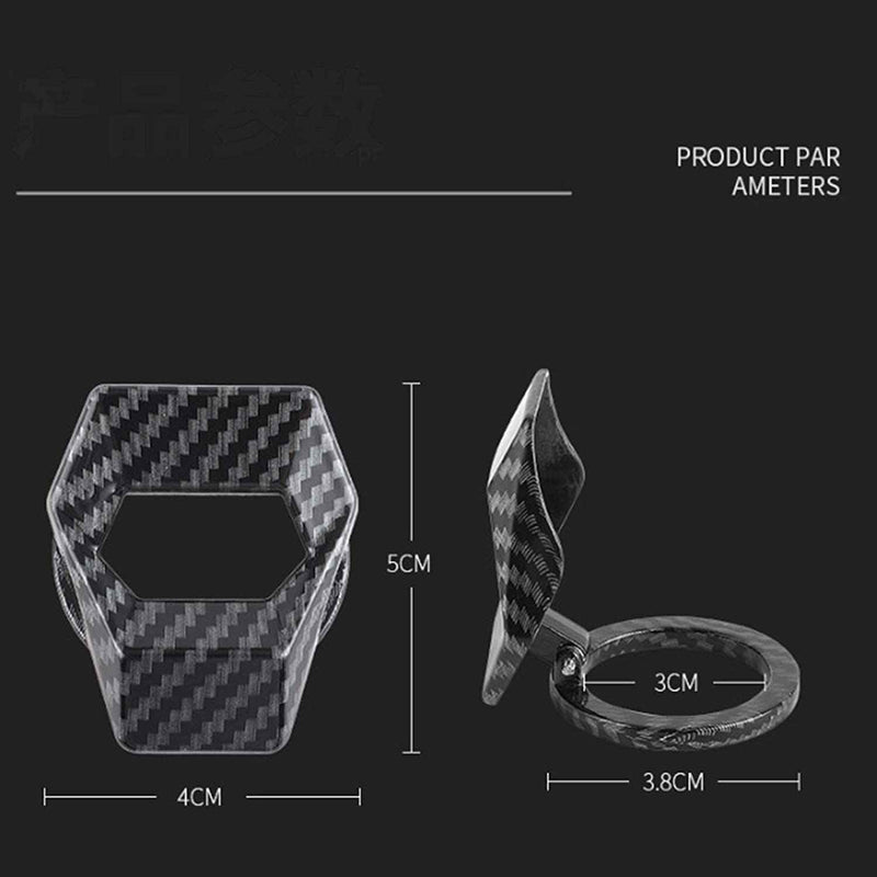 1pc Carbon Car Aluminum Engine Start Stop Engine Push Button Protection Cover Trim Sticker