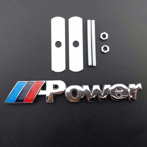 1pc Front Grill POWER 3D Car Emblem Tuning Metal Logo Badge