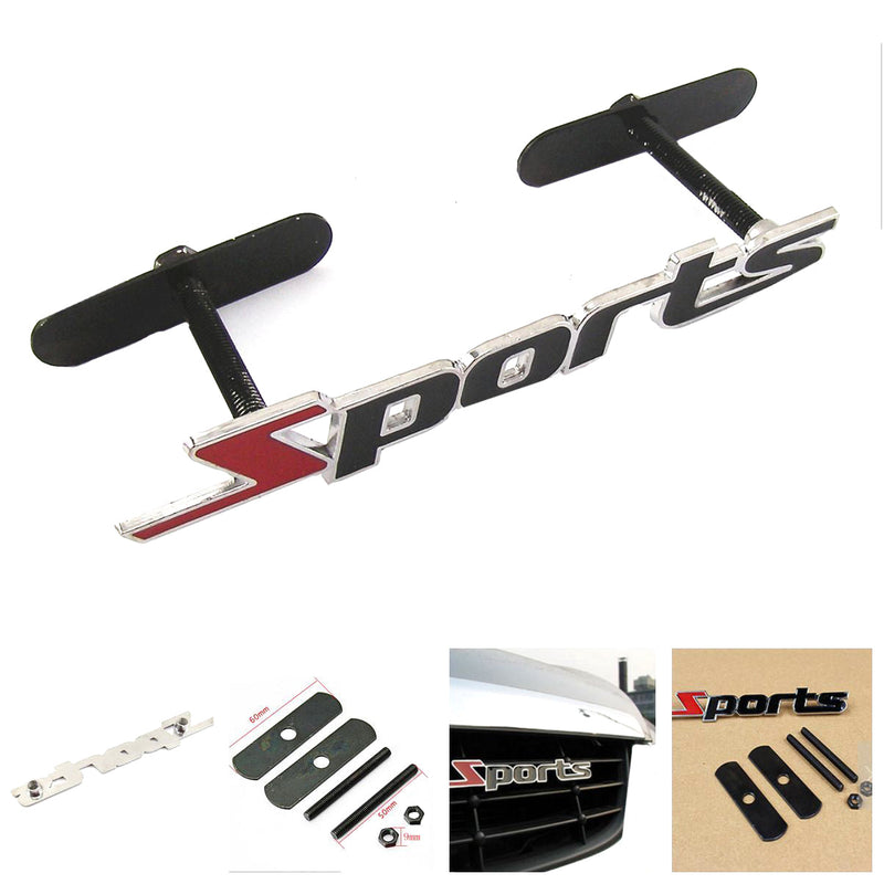 1pc Front Grill SPORTS 3D Car Emblem Tuning Metal Logo Badge