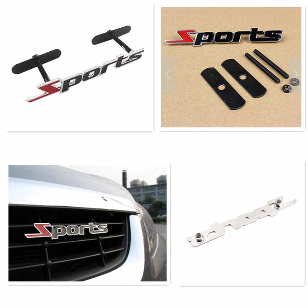 1pc Front Grill SPORTS 3D Car Emblem Tuning Metal Logo Badge