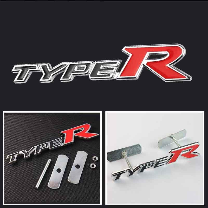 1pc Front Grill TypeR 3D Car Emblem Tuning Metal Logo Badge