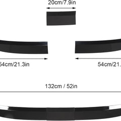 1pc Matt Black And Red Universal Rear Boot Spoiler Ducktail High Kick Trunk Wing For Sedan