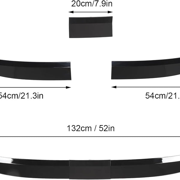 1pc Matt Black And Red Universal Rear Boot Spoiler Ducktail High Kick Trunk Wing For Sedan